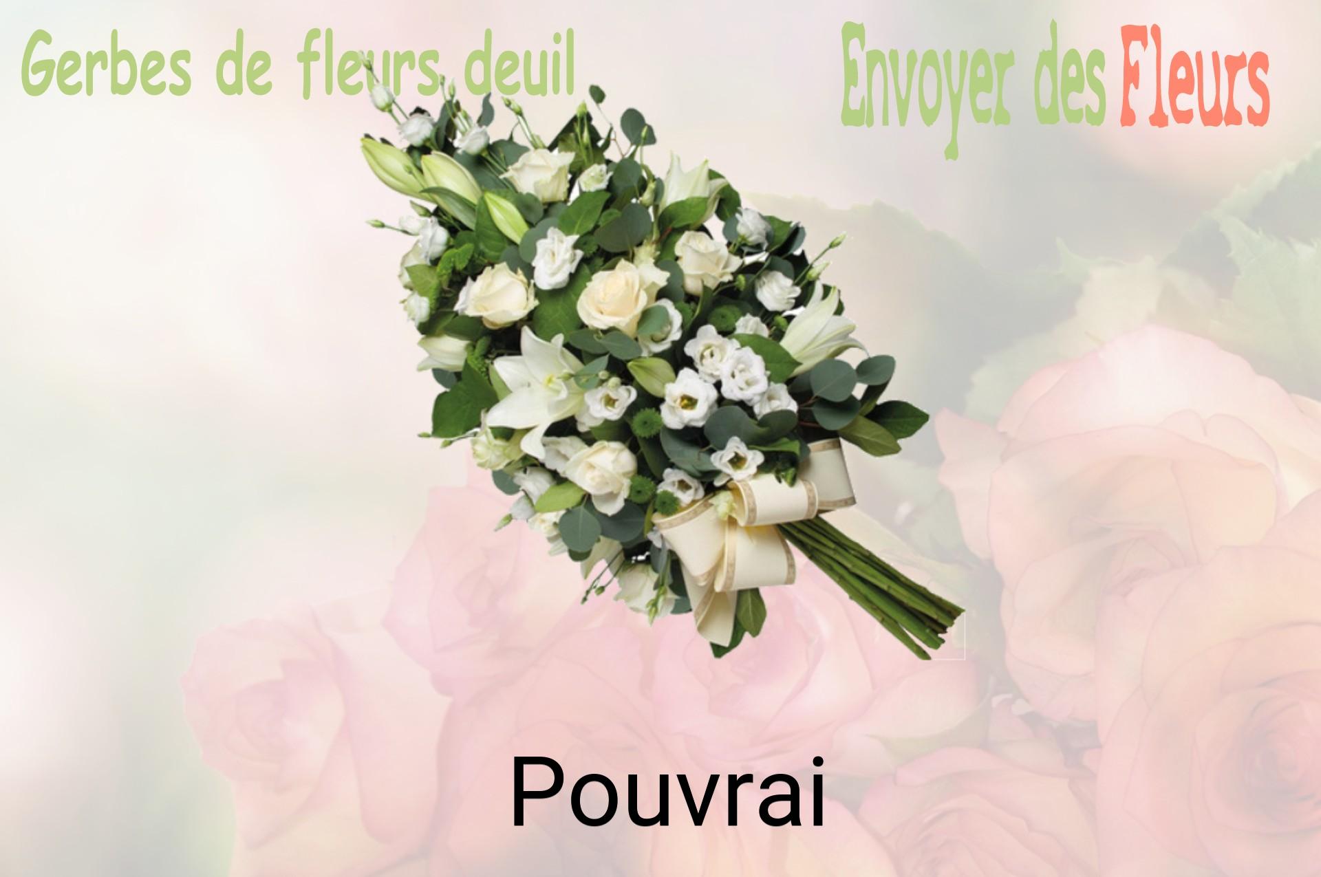 Gerbe de fleurs de deuil livrée à Pouvrai